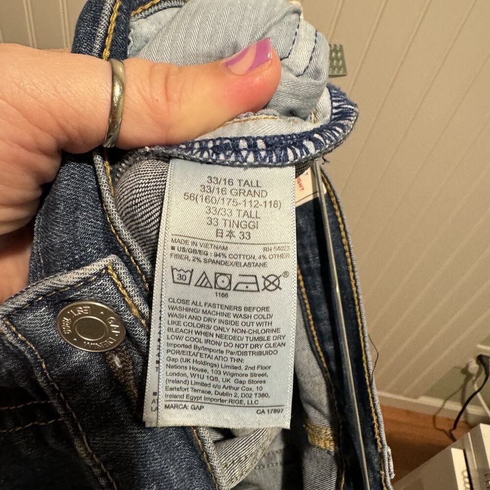 GAP Classic Straight Mid Rise Jeans Size 16 Tall - Picture 6 of 6